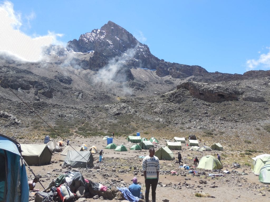 View of Meru Peak from our camp on Day 3