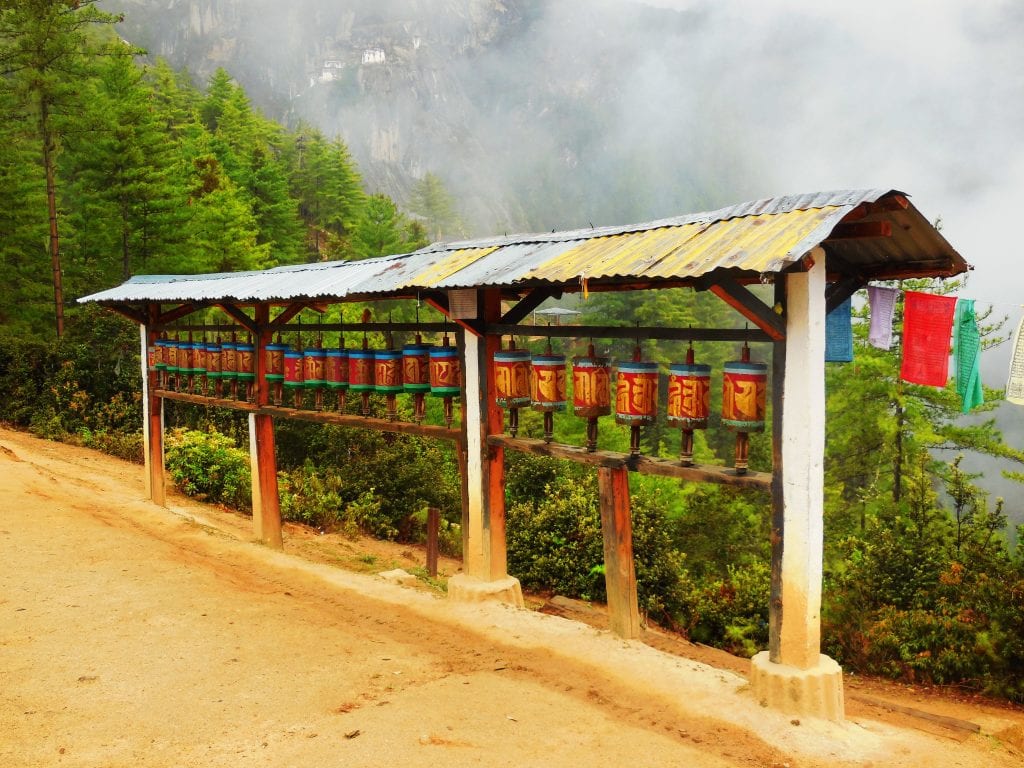 1. Prayer wheels on the way to Tigers Nest