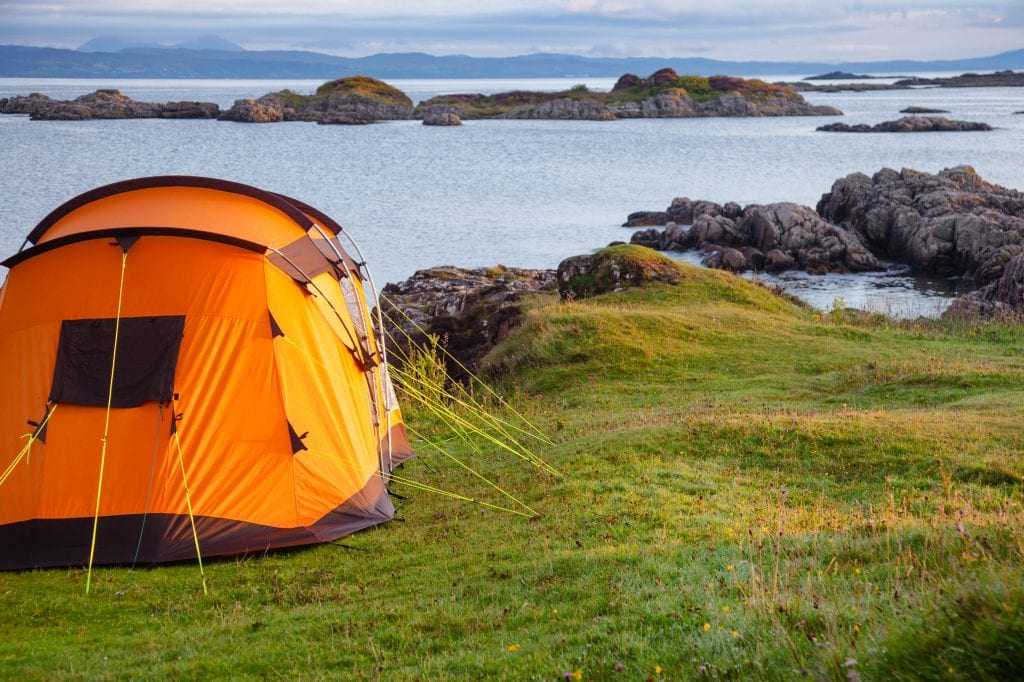 Best Campsites in Scotland 2 bigstock Camping tent on the west coast 240047698