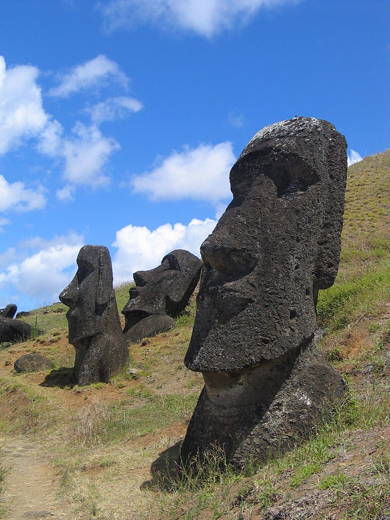 Moai near Rano Raraku Lake, Easter Island