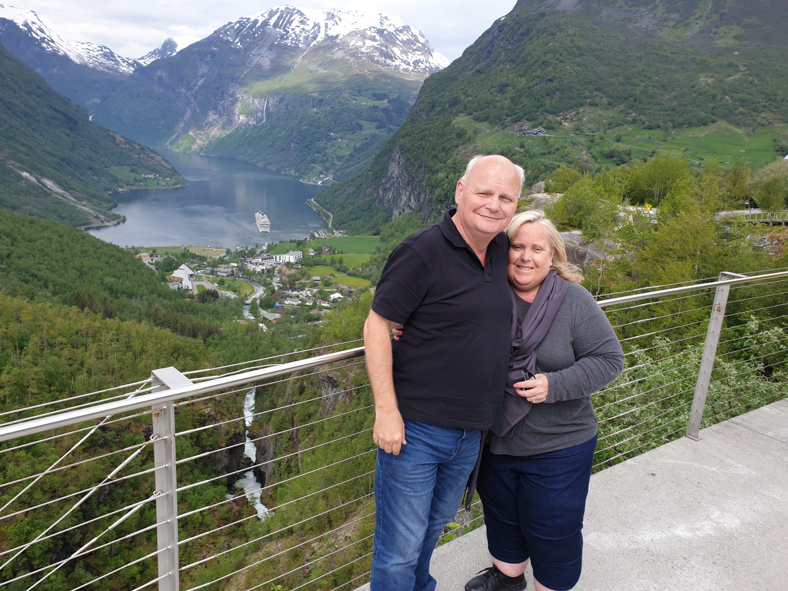 Flydalsjuvet Lookout down to Geiranger Norway