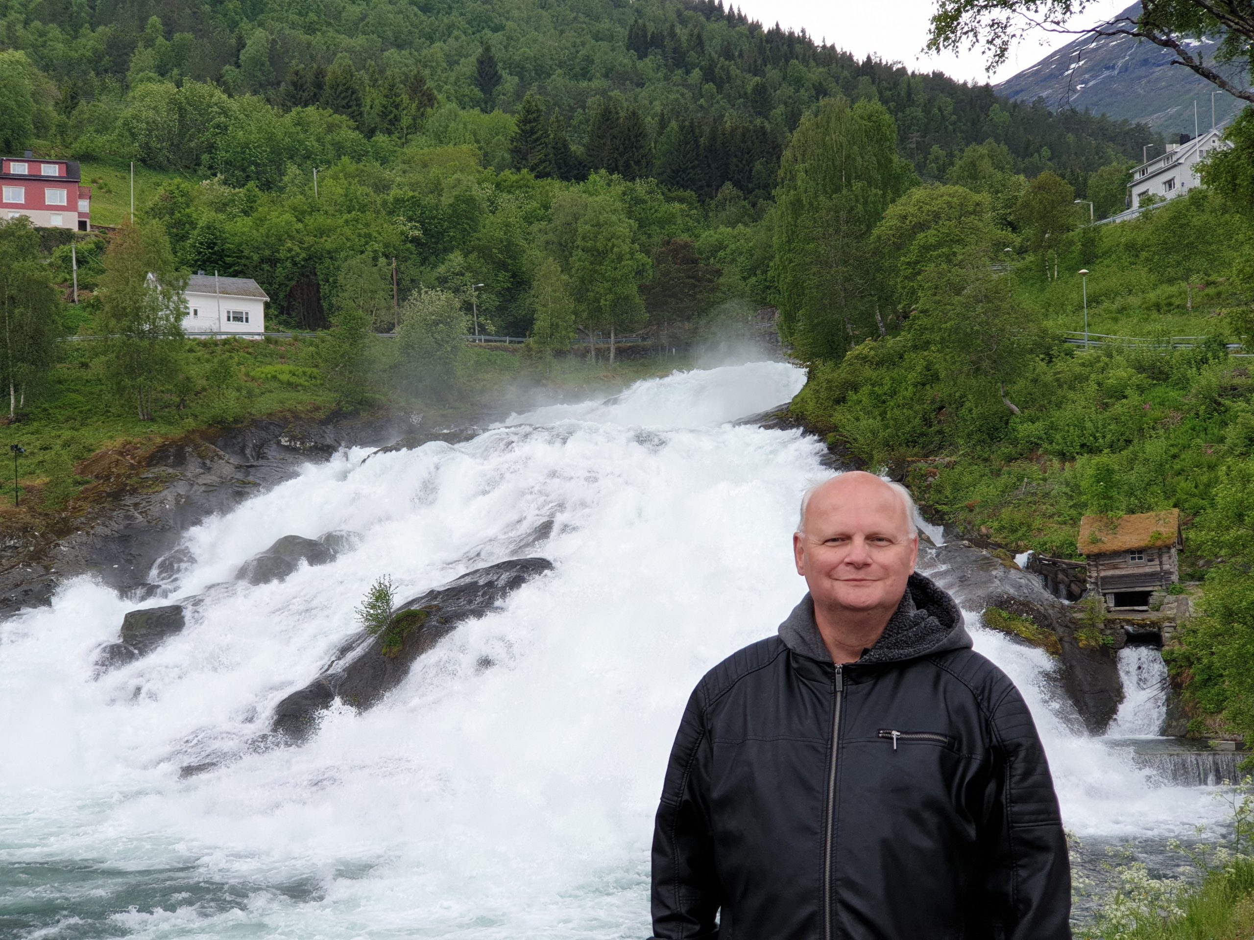 Waterfall at Hellesylt Norway