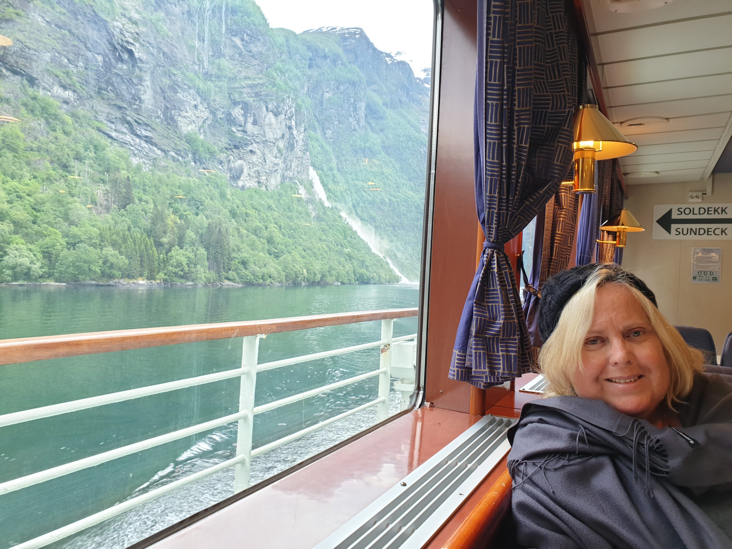 Cruising along Geirangerfjord