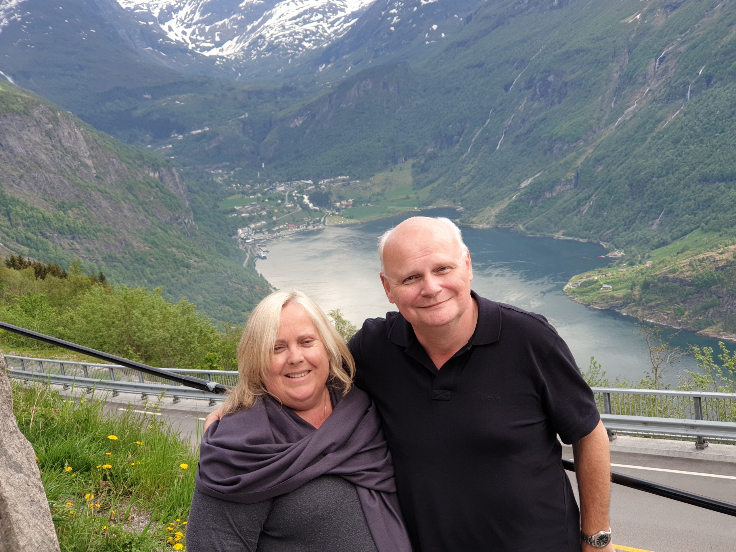 Looking down at Geiranger Norway