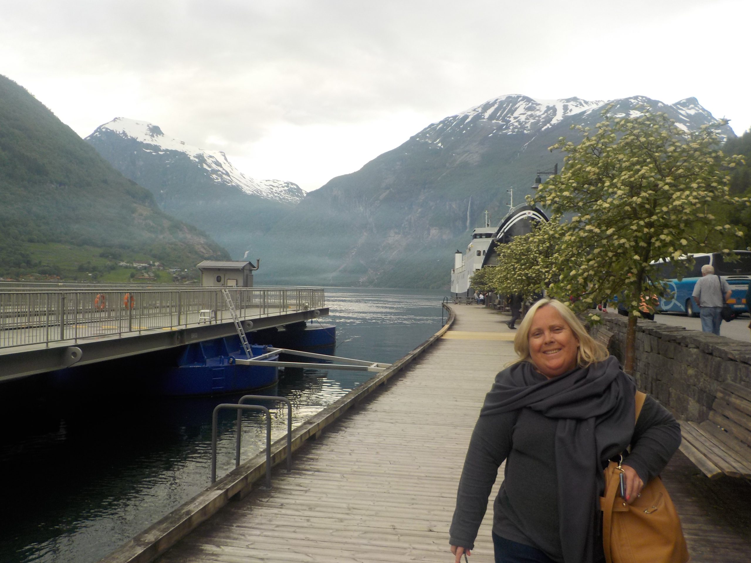 Leaving the ferry at Geiranger