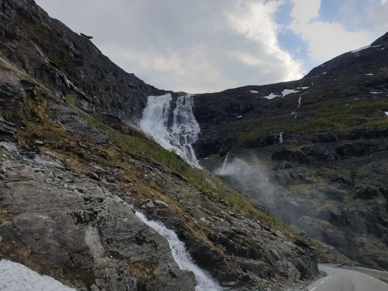 Stigfossen falls at Trollstigen Norway.