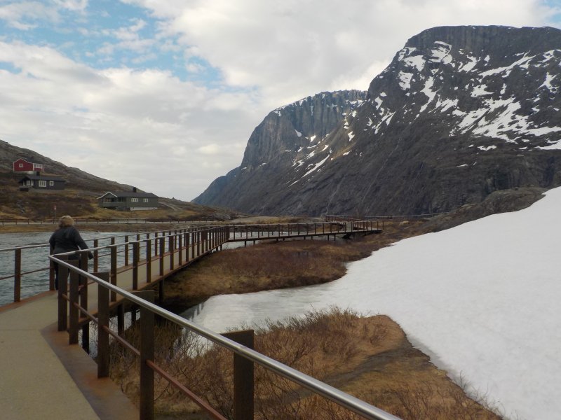 Walking the pathways at Trollstigen lookout