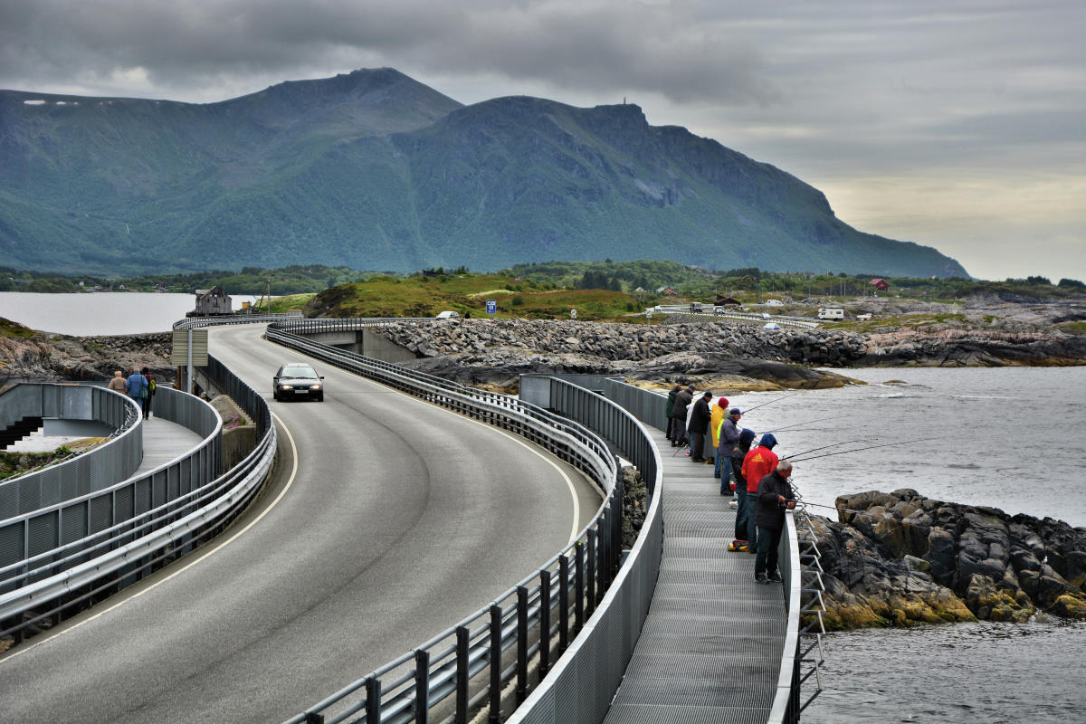 Pathways beside the Atlantic Road Norway