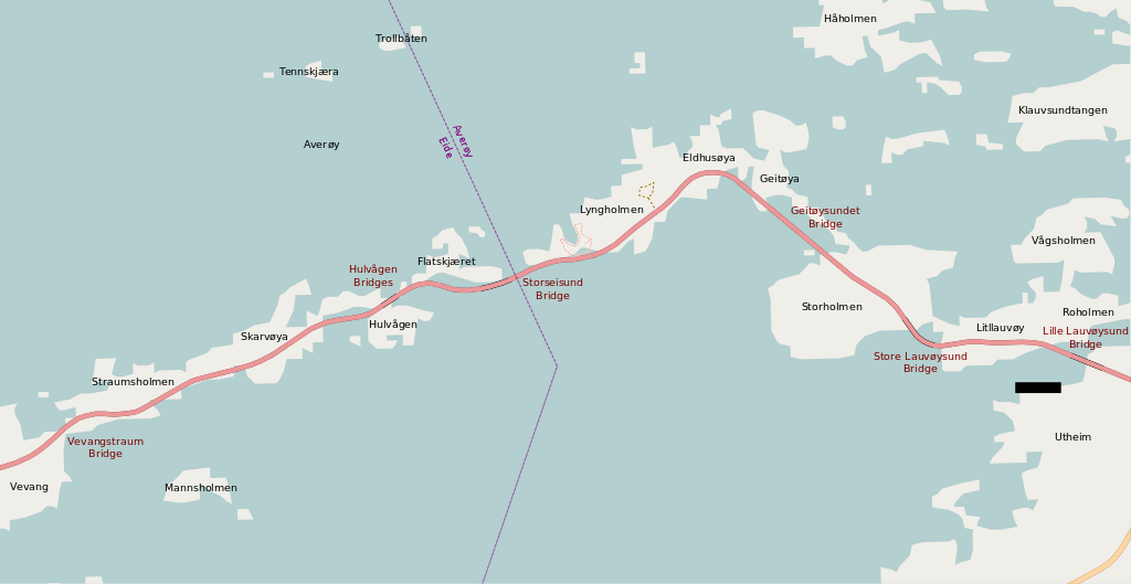 Map of The Atlantic Road Norway