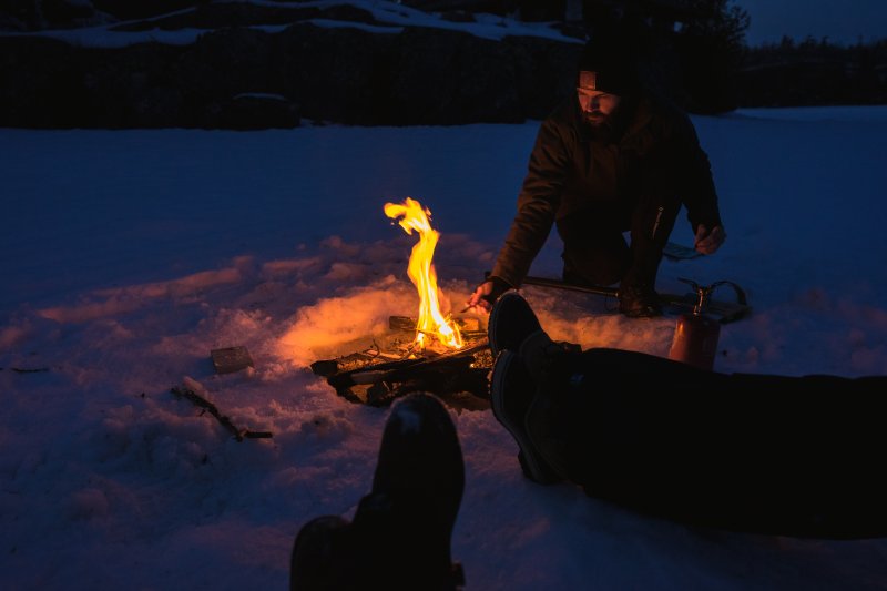making fire in the subarctic