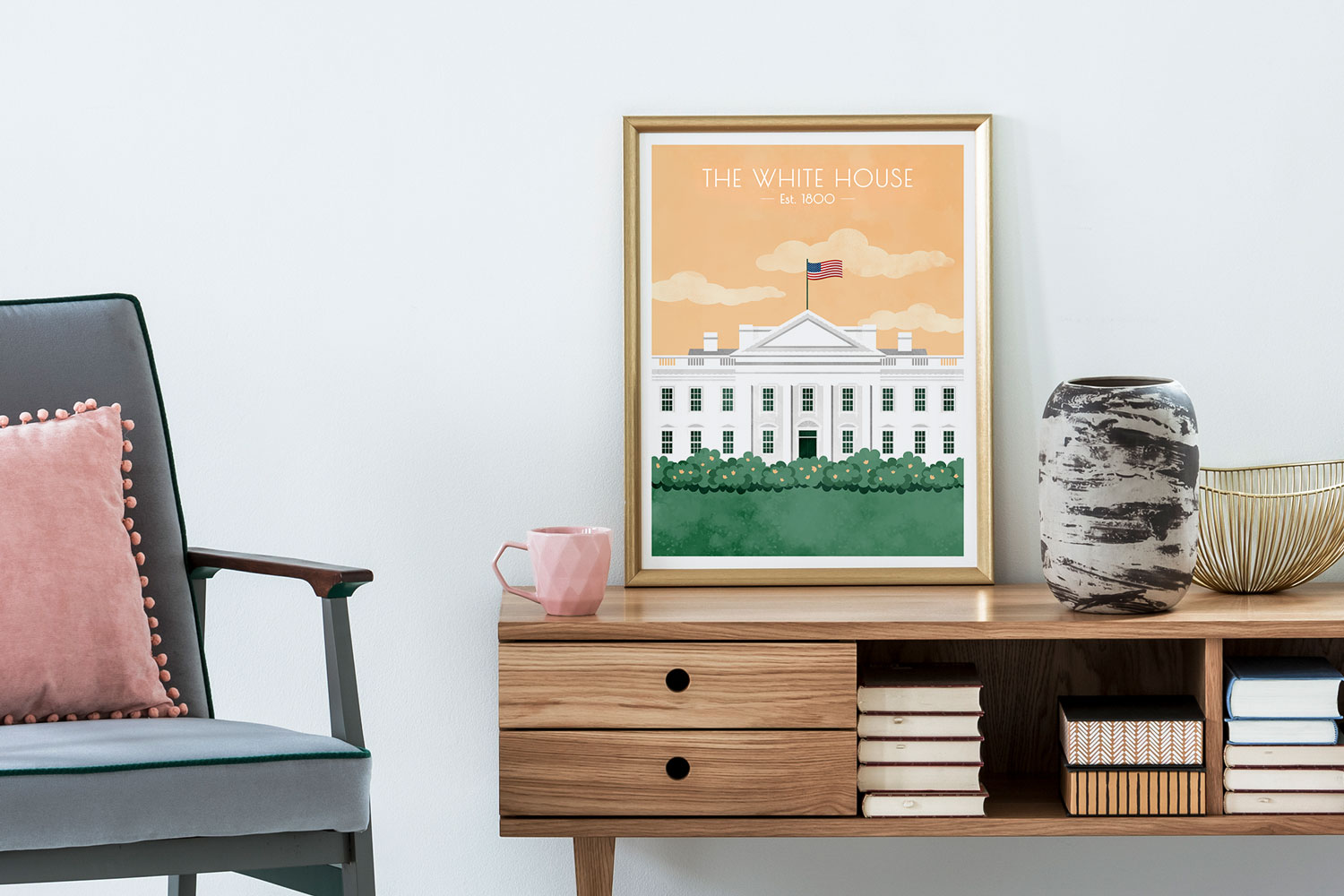 White House framed