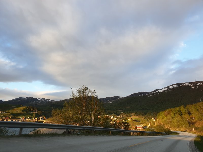 Norway Village during summer at night