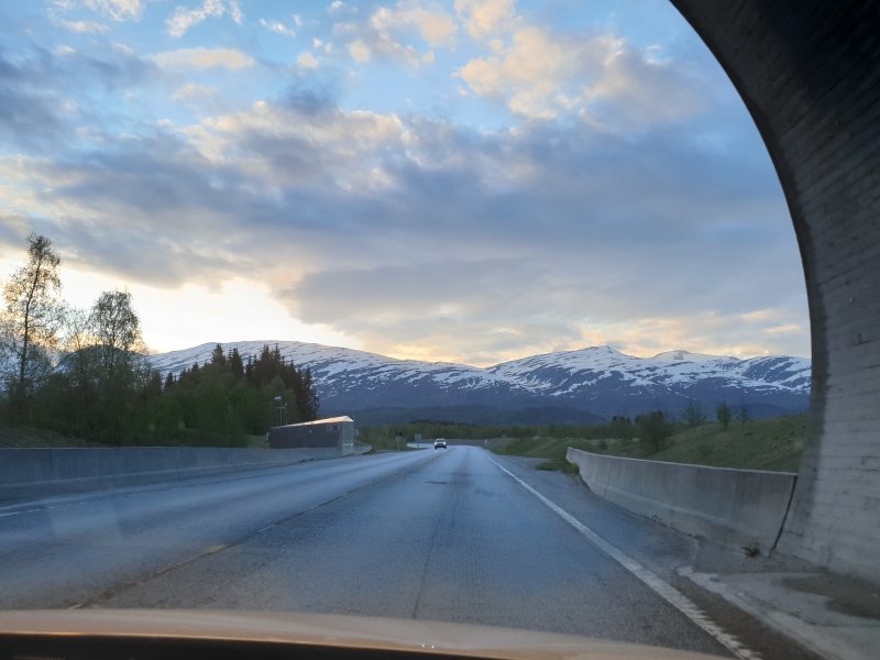 exiting tunnel to the midnight sun norway