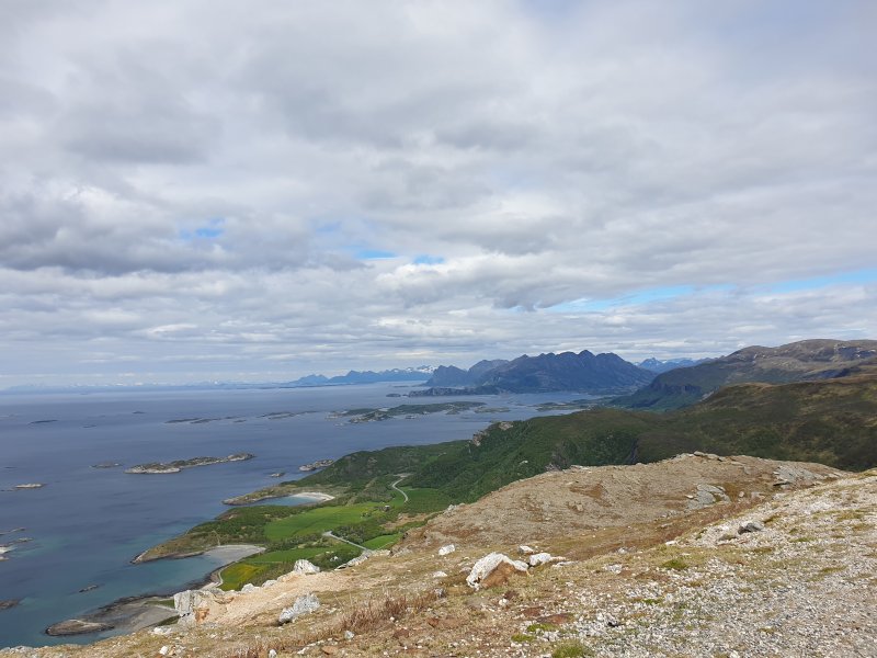 Looking out from Bodo to the Lofoten Islands Norway