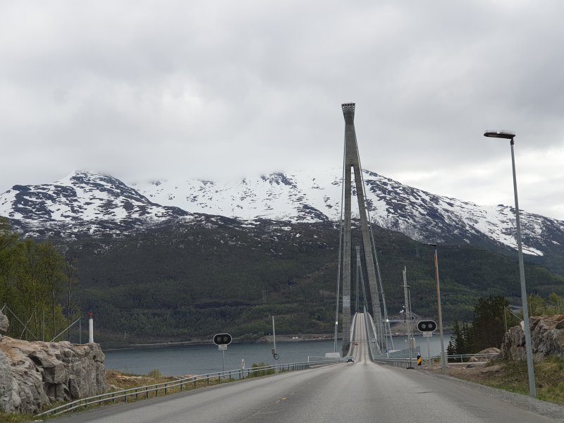 Bridge on highway near Narvik Norway