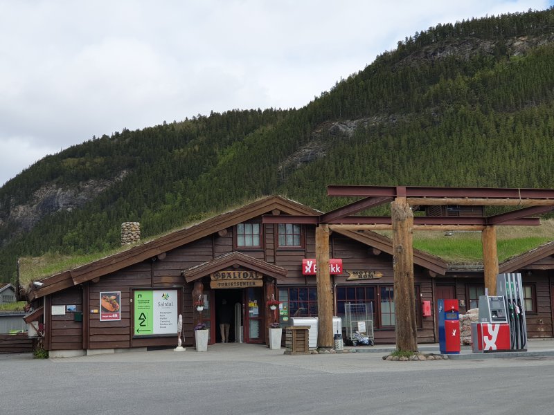 Convenience store, gift shop and fuel stop in the arctic circle Norway.