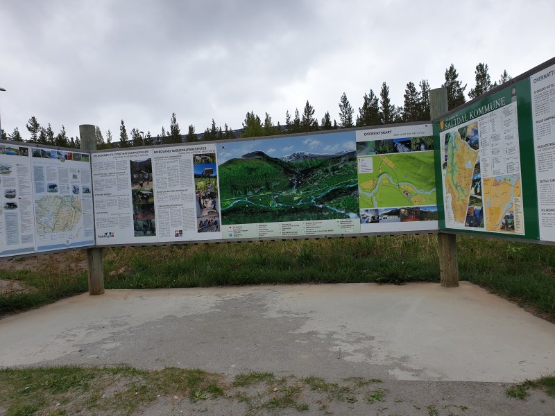 Detailed visitor information boards at the Saltfjellet–Svartisen Park