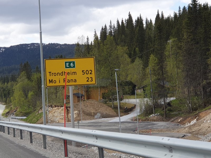 Along to E6 Highway in Norway