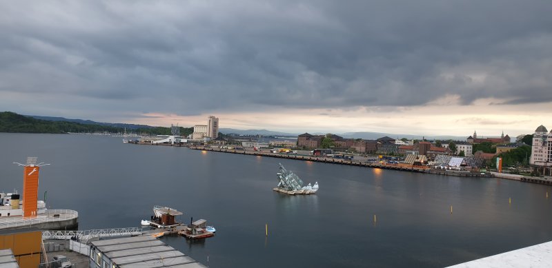 Oslo harbor from the opera house