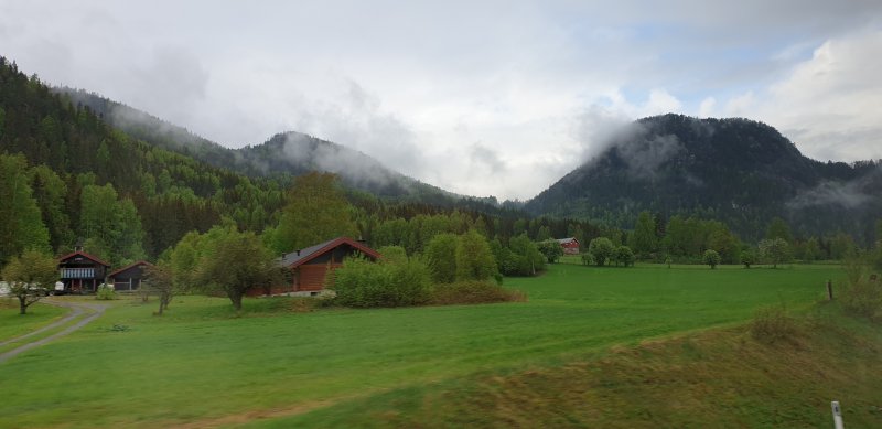 Out of Oslo on the train to Bergen