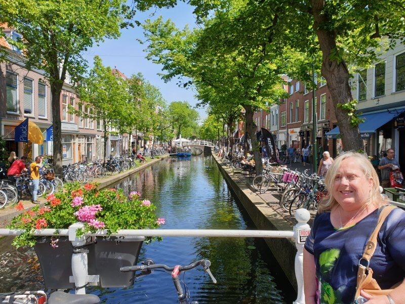 One of the canals in Delft, The Netherlands.