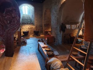 Dover Castle kitchen, laundry and work area.