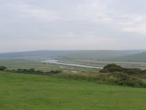 The eastern most point of South Downs National Park showing Cuckmere Valley and River.