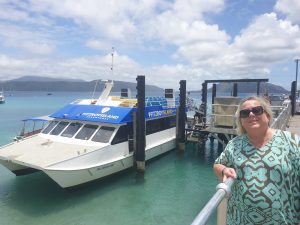 Nicole Anderson arriving Fitzroy Island