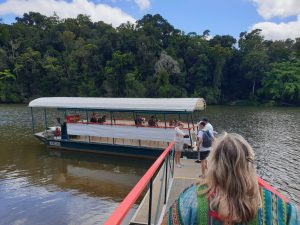 Boarding the Kuranda River Cruise