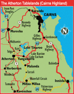 Atherton Tablelands Map