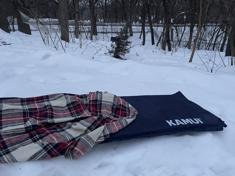 Kamui Sleeping Pad in the snow