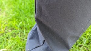 Repelling water with Kuhl hiking pants