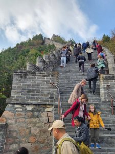 There are many steep sections throughout the Great Wall as it follows the top of ridges across northern China.