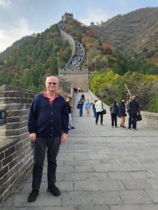 James Visser happy to be at the Great Wall of China.