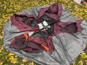 Coleman Skylodge 4-Person Tent disassembled