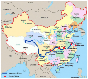 Map of Yangtze river basin researchgate.net
