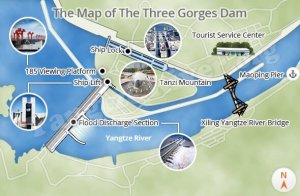 Map of 3 Gorges Dam area
